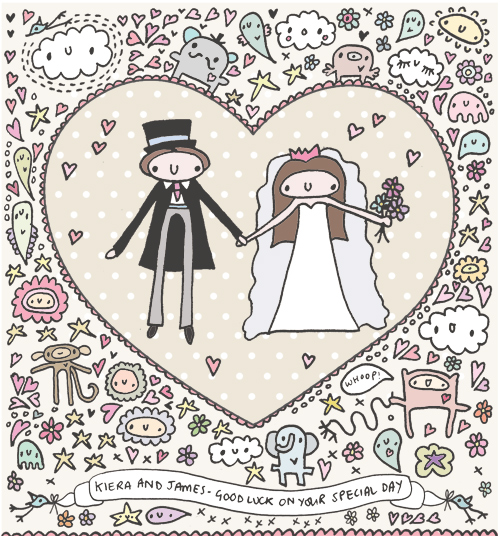 Tagged as wedding card