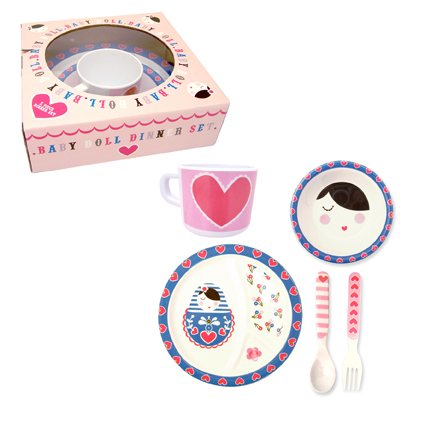 Doll Face baby's melamine set