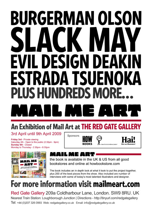 Mail Me Art exhibition poster