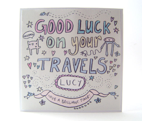 Good Luck card for Lucy