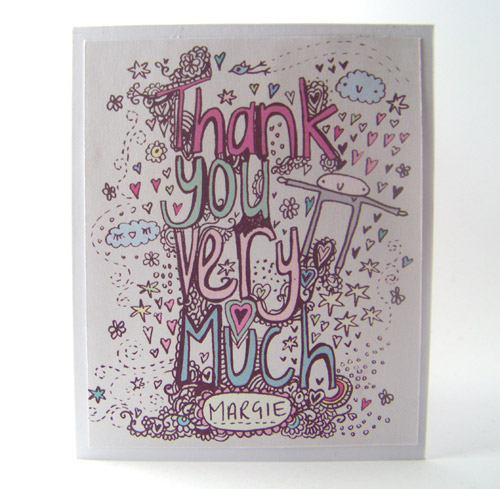 Thank you card for Margie