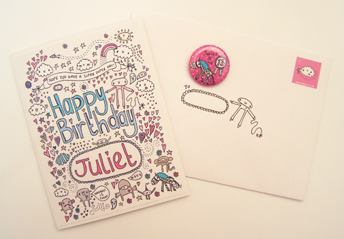 Card, badge and envelope set