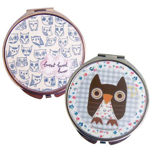 Sugar Coated Owl compact mirror