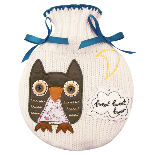 Sugar Coated Owl hot water bottle