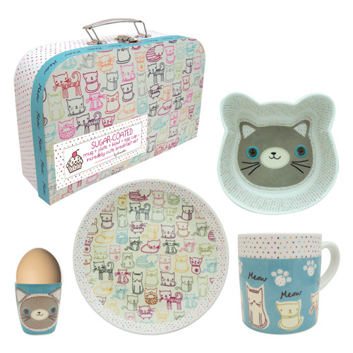 Sugar Coated Cat porcelain breakfast set