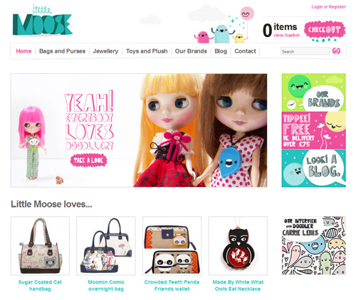 Little Moose shop homepage