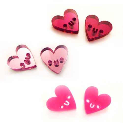 Doodllery heart earrings
