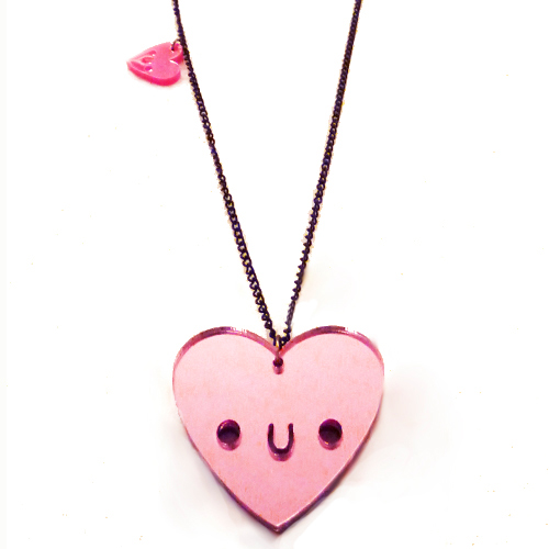 Doodlery heart necklace