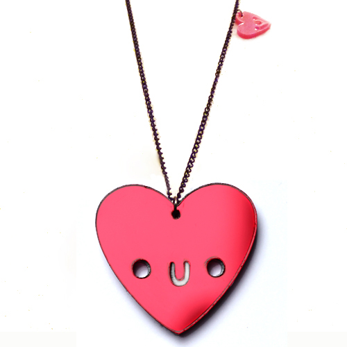 Doodlery heart necklace